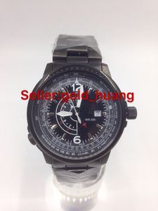 Luxury Top Quality Quartz Armbandsur Stopwatch Men Watch Black Dial Sapphire Glass High Qale Stainless Steel Strap Mäns Klockor 02