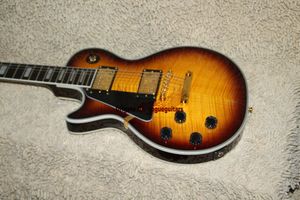 Świetna leworęczna gitara Les Custom Shop Sunburst lewa ręka elektryczna gitara Ebony Tfony Bezpłatna wysyłka