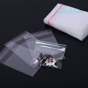 1000pcslot 6x9cm Clear Self Adhesive Seal Plastic bagreusable earingjewelrycandy packing pouch all clear poly bag4060077