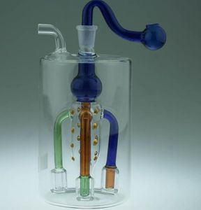 Four - Claw Gurd Glass Hookh ---- Rig Oil Glass Bongs Water Pipe Grube Pyrex Mini Heady Płynna Rura wodna SCI, Kolor Dostawa losowa