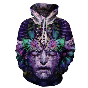 Toptan-Alisister harajuku tarzı erkek Firavun Kazak kadınlar / erkekler Casual Unisex 3d karakter çiçekler hoodie için baskılı hoodies baskılı