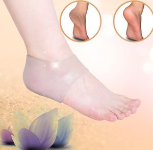 Silicone Foot Care Tool Fuktgivande Gel Heel Socks Cracked Skin Care Protector Pedicure Health Monitors Massager KKA2887