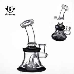 Szklany wieszak na paznokci szklane bongs fajki Dab Rigs Rigs Zlewki Prowerhead Bubbler Rury wodne z wysokiej jakości HQG033