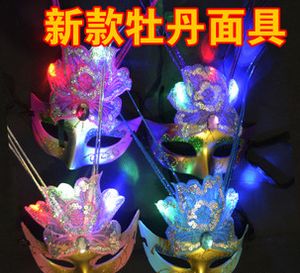 Regenfaser-Haarmaske, bunter Schmetterling, Lichtmaske, Maskerade, Party, Prinzessin, Led, Rave-Spielzeug
