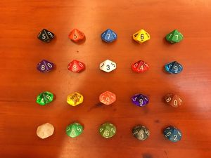 D10 Dice 10 Sided 0-9 Polyhedral Dice Multicolour Kids Educational Toys Board Game Acessorios Entertainment D&D RPG Game Toy #P35