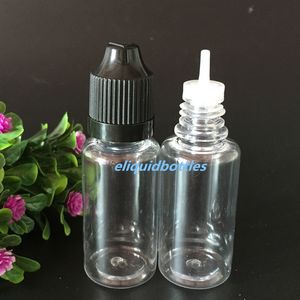 15ml Plastik Şişe E Sıvı Pet Şeffaf Clear 15 ml Plastik Meyve Suyu Damlalı Şişeler Çocuk geçirmez kapak 2200pcs/lot