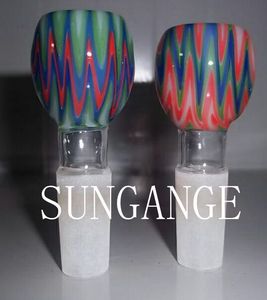 Neueste 18,8 mm 14,4 mm berauschende Schüssel für Bong niedliche bunte männliche Glasschüsselstücke farbige Glasrauchschüssel Wasserpfeifen Rauchzubehör