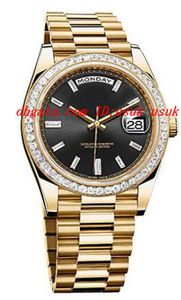 Luxury Watches Black Dial 18K Yellow Gold Automatic Mechanical Movement Men's Watch Mens Watch Wrist Watches