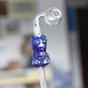 6 Inch Glass Pipes Sex Girl Model Smoking Water Pipe beauty diesign Oil Burners 4 Colors for choose tube