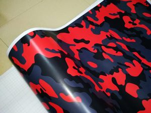 Red Black Grey Snow Camo Vinyl för bilomslag med luftutsläpp Gloss Matt Camouflage Stickers Truck Grafik Självhäftande 1 52x30319D