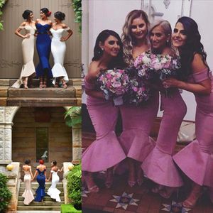 Koyu Donanma Mavi Gelinlik Elbise Zarif Denizkızı Kapalı Omuz Backless Uzun Kadınlar Düğün Konuk Kıyafeti Için Onur Elbise Giymek
