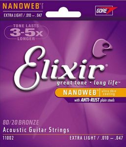 010-047 11002 NanoWeb Acoustic Guitar Strings Musical Instrument Guitar Parts grossist