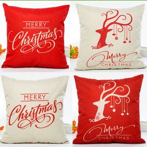 Wholesale throw pillow cushion covers for christmas for sale - Group buy Christmas pillowslip decorative Cushion Cover Throw Pillow Pillowslip Case for Sofa Bed square Cotton Linen cm for Christmas gift