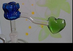 Rose Heart Pot - Glas Hookah Rökning Rör glas Bongs - Oljeplattor Glas Bongs Glas Hookah Rökning Rör - Vape- Vaporizer