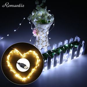 10M LED USB Luci a stringa in filo di rame per interni ed esterni Camera da letto Decorazione per albero di Natale Luce fatata Illuminazione impermeabile