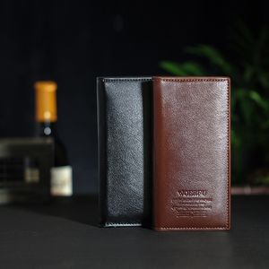 3 teile/los Leder herren geldbörsen geldbörse porte geld mode geschenke für männer ultra-dünne brieftasche fall kupplung kreditkarten