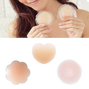 Reutilizável Forma Redonda de Silicone Mama Pastéis de Pétalas Adesivas Tampa Do Mamilo Pads Sexy Invisível Bra Patch Shaper Sticker Tape