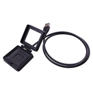 Cavo USB per caricabatterie Dock di ricarica per batteria 100 cm in plastica nera di alta qualità per viaggi per smartwatch Fitbit Blaze