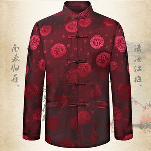 Höst Tang Kostymjacka 50 år Vår och höst Vinter Kläder 60 Kina Vind 70 Kläder 80 Man Quinquagenarian Gown Mäns Slitage