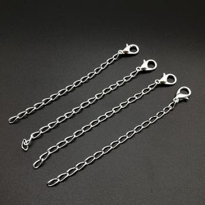 100 pcs de Prata Banhado Colar de Cadeia Extensor + Fecho Da Lagosta FASHION agir o papel ofing é provado colar pulseira elo da cadeia