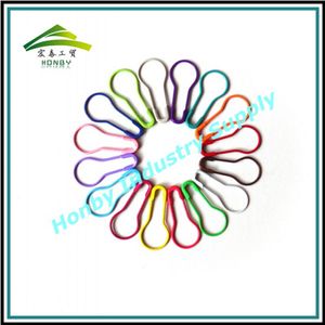 22 milímetros brilhante colorido em forma de pêra / lâmpada em forma 1000 pcs por embalagem Tag do cair Safety Pins Para Knitting em Promoção