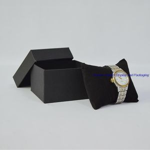 5 stks sieraden dozen en verpakking geschenk horloge opbergdoos met zwart fluwelen kussen kussen armband display houder gratis verzending