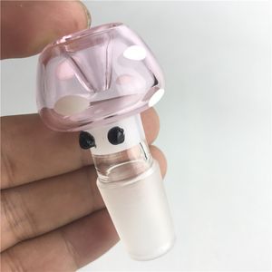 Ny 14mm 18mm glasskål med blå rosa färgglad svampstil färgad glasskål tjock pyrex glasskålar för bongs ip