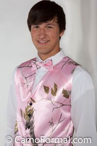Camo Groom Vests Custom Made Comouflage Vest Groom Wear Realtree AP Pink2437