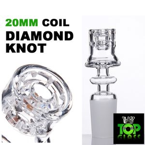 Neueste Großhandel Double Stack Stacker Diamant Knoten Quarz Enail Domeless mit 10/14 / 19mm Frosted Männlich Weiblich Joint.For 20mm Heizwendel.