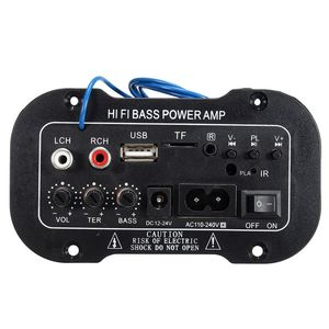 Freeshipping 30W Förstärkare Board Audio Bluetooth Amplificador USB DAC FM Radio TF Player Subwoofer DIY Förstärkare för motorcykelbil Hem