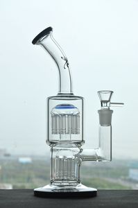 TORO Shisha-Bongs aus Glas, doppelt diffus, Armbaum-Perc-Rauchwasserpfeife, Bubbler-Ölbohrinsel mit 18-mm-Gelenk