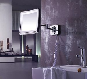 Nowoczesne produkty łazienkowe Solidna mosiądz Miedź Chromowany kolor wykończony w ścianie LED Mirror Lusterko kosmetyczne, Wanna Light Lusterka Wall BM002