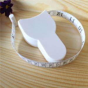 White Accurate Diet Fitness Caliper Measuring Body Waist Tape Measures