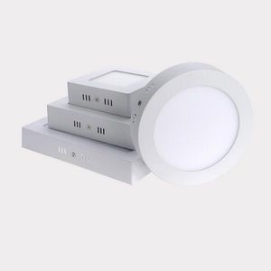 Nej Klipptak 6W 12W 18W Ytmonterad LED Downlight Square Panel Light SMD Ultra Thin Circle Ceiling Down Lamp AC110V 220V