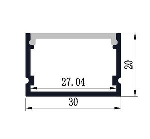 1m/PCS Gümüş ve Siyah Renkli Çubuk Işık SMD3528 Çift Sıralar LED Strip Difüzör Kapağı ile Asma Alüminyum LED profil