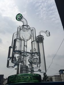 Бесплатная доставка кальяны Lucency большие стеклянные бонги Dabs Bubbler Percolator стеклянные бонги Helix ветровая зажигалка Recycle