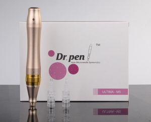 Gold Metal Derma Pen Dr.Pen M5-C / M5-W Pielęgnacja skóry Elektryczna Micro Igła Derma Pieczęć Pióro Anti Aging 10 sztuk / partia DHL