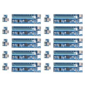 Бесплатная доставка 10 шт. / лот модернизированный PCI-E Express 1 X до 16 x Riser Card SATA 6pin USB 3.0 кабель-адаптер PCI Extender для BTC биткоин добыча