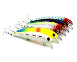 Hengjia 2016 helt nytt fiske lockar hårt bete minnow gädda Baits baslure isca konstgjorda 3d ögon krokar sex färg droppe frakt