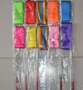 MIX Color m Gym Tance Ribbon Rhythmic Art Gymnastic Streamer Baton Twirling Rod