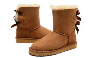Jul New Australia Classic Tall Winter Boots Real Leather Bailey Bowknot Women's Bailey Bow Snow Boots Skor Boot