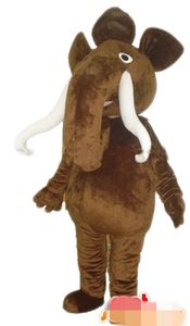 Costume personalizzato della mascotte dell'elefante marrone Dimensione adulta spedizione gratuita