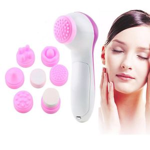 Chegada nova 6 em 1 Multifunções À Prova D 'Água Elétrica Escova de Limpeza Facial Escova de Massagem Extractor para Remoção de Cravos E Espinhas