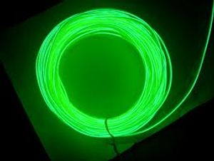Kireç rengi 30m uzunluğunda el ışık teli 5mm çapında el esnek el neon tel parlayan el serin tel