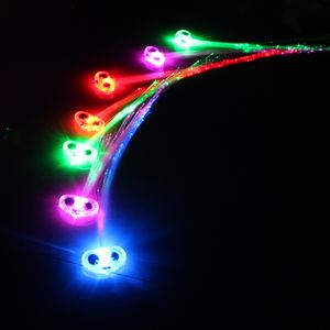 Tranças coloridas emissoras de luz piscando fibra de caba