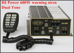 High Power Super 600W Bil / lastbil Siren Larm Varningsförstärkare med mikrofon för polis, ambulans, brandmotorfordon (utan högtalare)