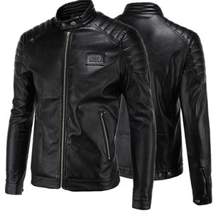 Short Black 5XL Jacket For Mens PU Leather Slim Mens Jacket Coats Stand Collar Autumn Wild Motorcycle Long Sleeve Overcoat Men J160814