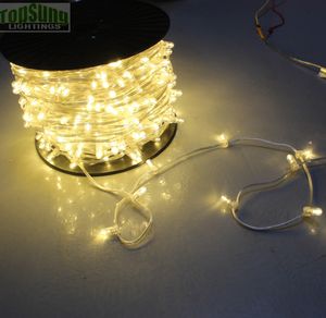 100m spool V christmas led tree string light crystal clip lights bulbs cuttable for wedding party garden decoration