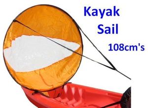 Kayak Sail Instant Wind Sails Zestaw - Łatwy kajakowy żeglarstwo 108 cm 108 cm w dół wiatrem wiosłowne wyskakujące kajak kajakowe akcesoria kajakowe