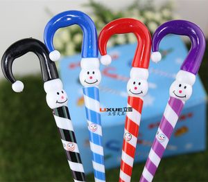 whiilesale cartoon umbrella funny face clown pen Christmas gifts Christmas Snowman ballpoint pen cap wholesale